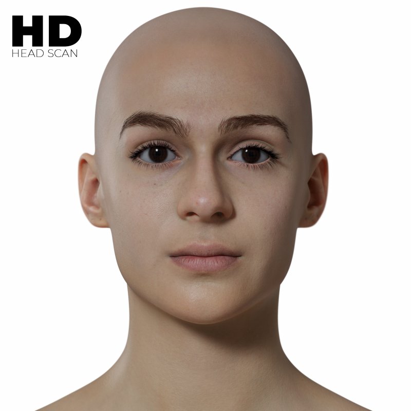 Hd Female Head Model 01